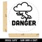 Danger Hurricane Tornado Weather Day Planner Self-Inking Rubber Stamp for Stamping Crafting Planners